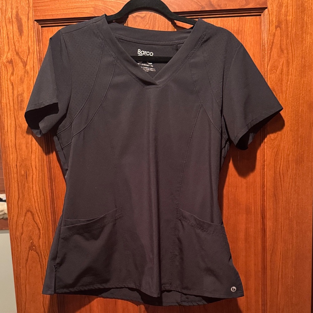 Barco Uniforms Women's Black V-Neck Top